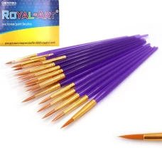 Пензлик нейлон круглий "Royal-Art" №7, /RA7617/ 18см пластикова ручка (20/200)