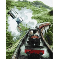 Картина по номерам "Идейка" /KHO5231/ "Harry Potter: Полет в Хогвартс" 40*50см