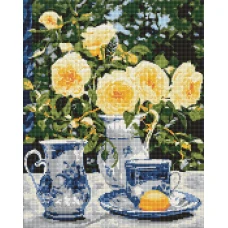 Алмазна мозаїка "Ідейка" /AMO7982/ "Елегантне чаювання" 40*50см