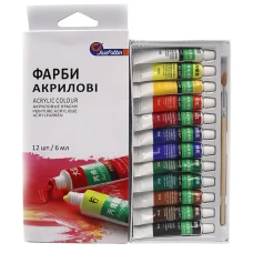Набір акрилових фарб "JO" /PA31.12006.A/ "Basics" 12кол.* 6мл (1/12/96)