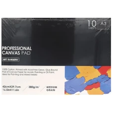 Альбом для акрилу та олійних фарб А3/10 "Art rangers" /CAA338010/ CANVAS PAD 380г/м2 (1/24)