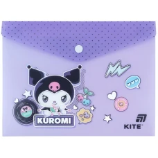 Папка на кнопці А5 "Kite" /HK25-245-1/ Kuromi Куромі (1/12)