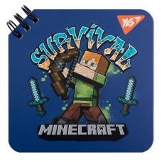 Блокнот 110х110/80  подвійна спіраль "YES" /151760/ "Minecraft" (1/30/60)