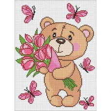 Алмазна мозаїка "Ідейка" /AMO8035/ "Чарівний ведмедик" 30*40см