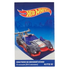 Пластилін восковий "Kite" 15кол. 225гр /HW19-087/ "Hot Wheels" (1/36)