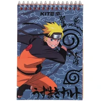 Блокнот А6/48л. "Kite" /NR23-196-2/ пласт. сп., чистый, "Naruto" (1/20)