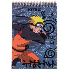 Блокнот А6/48арк. "Kite" /NR23-196-2/ пласт. сп., чистий, "Naruto" (1/20)