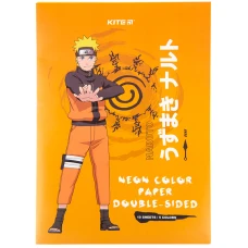 Папір кольоровий "Kite" /NR23-252/ неон. A4/(10арк/5кол) "Naruto" (1/50)