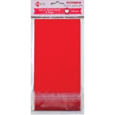 Заготовка для листівок "SANTI" /952296/ 10*20 см 5шт., червоний, 230г/м2 (1/100)
