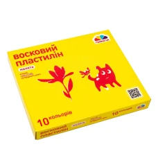 Пластилін "ГАММА'UA" 10 кол. /100304/ восковий + стек 120 гр (1/12)