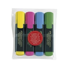 Набор маркер "Faber-Castell" /154804 /254844 / 4ШТ TEXTLINER НАБОР ЗЕЛ. КОР. (1)