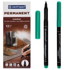 Маркер "Centropen" /2536/04/ перманентний, зелений (12)