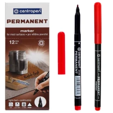 Маркер "Centropen" /2536/02/ перманентний, червоний (12)