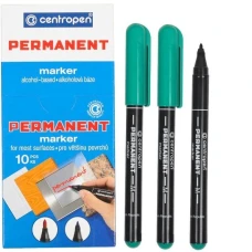 Маркер "Centropen" /2846/04/ перманентний, зелений (10)