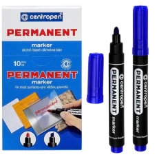 Маркер "Centropen" /8566/03/ перманентний КРУГЛИЙ, синій (10/200)