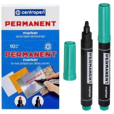 Маркер "Centropen" /8576/04/ перманентний, 1-4,6мм, зелений (10)