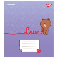 Зошит уч. "YES" 12арк.== /766948/ "Line Friends. Love letter" (25/500)