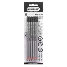 Набір графітних олівців "Acmeliae" /43709/ 2H, HB, 2B, 4B, 6B, 8B - 6шт/уп (1/24/144)