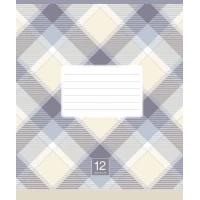 Зошит уч. "Школярик" 12арк.==/3345L/ "Plaid pattern" ВД-лак (нейт) (30/300)