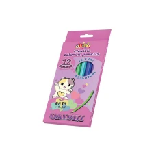 Олівці кольорові "Kidis" 12 кол. /9166/ Cats are the best, пластик (1/12/240)