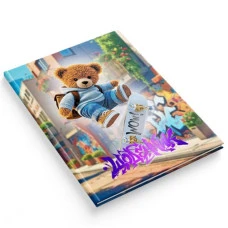 Щоденник шкільний "Soft Touch" тв.обкл. /1В3542/ виб.УФ лак, тиснення "Ведмежа на скейті" (1/20)