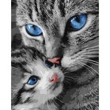 Картина за номерами "Ідейка" /KHO6945/ "Муркотлива мама" 40*50см