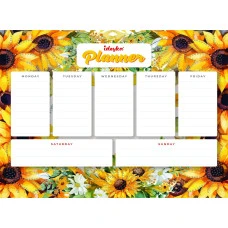 Планер магнітний з алмазною мозаїкою "Ідейка" /AMP20345/ "Соняшники" 32*40см