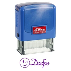 Оснастка для штампу "Shiny" /S-852син./ 14х38мм "Добре" синя, подушка фіолетова (1/12)