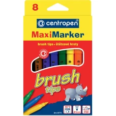 Фломастер-пензлик "Centropen" 8 кол. /Cen-8773/8/ Brush (10)
