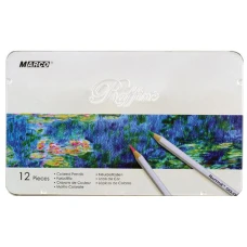 Олівці кольорові "Marco Raffine" 12 кол. /7100-12TN/ металевий пенал (12/72)