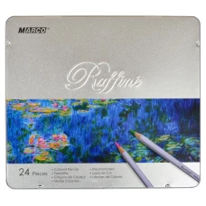 Олівці кольорові "Marco Raffine" 24 кол. /7100-24TN/ металевий пенал (6/36)