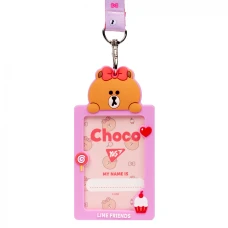 Бедж "YES " /940300/ силіконовий на стрічці "Line Friends. Choco" (1/24/288)