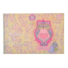 Альбом для малювання А4/20арк. "YES" /130379/ спіраль мат.лам+УФ-виб+фольга сріб, Turnowsky art, 100гр/м2,(3/108)