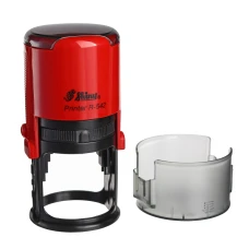 Оснастка для штампа автоматична "Shiny" /R-542червона/ пластмасова для печатки D42 мм червона (1/12)