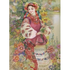 Алмазна мозаїка "Go to art" /189781/ "Панночка" 21*25см на картоні 5D
