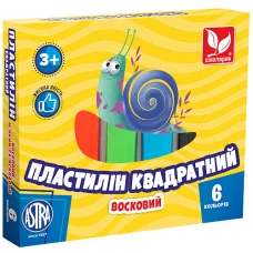 Пластилін восковий "Школярик" 6 кол. квадратний /83811908-UA/  (1/26)