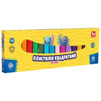 Пластилін восковий "Школярик" 18 кол. квадратний /83814904-UA/  (1/26)