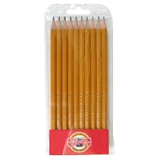 Набір графітних олівців "Koh-i-Noor" /1570.10/ 2Bх2, Bх2, 3В, HBх3, H, 2H у полібезі 10шт (1/10)