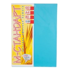 Папір кольоровий "М-Стандарт" A4 інт. (80г) Синя /220-AB48/ (100арк)