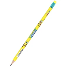 Олівець ч/г "Kite" /SB25-046/ з гумкою, тригранний SpongeBob SquarePants (36/432)