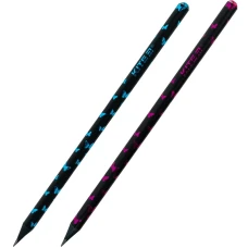 Олівець ч/г "Kite" /K24-059-2/ з кристалом, чорний корпус, в тубі, Butterfly (36/432)