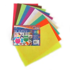 Фетр "JO" "HARD" /170HQMIX2/ A4 Кол.mix2 170гр, 1,2мм (10арк/уп) (1/120)