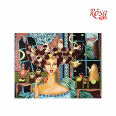 Картина на картоні з контуром "ROSA START" 30*40 "Лимонна кава з присмаком інтриги" /496/ А.Навроцька БЕЗ ФАРБ 