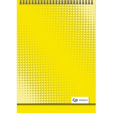 Блокнот A5/40 "4PROFI" /903368/ ## "Color office" yellow, зверху спіраль, кол.вн.блок, гл/лам, 70г.