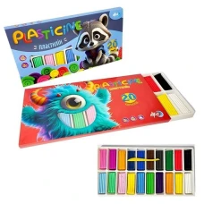 Пластилін "Hipe" 20 (16+4) кол. 400г /832485/ стеки (1/12/48)