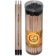 Олівець графітний "CLASS" /148C/ В, з гумкою, трикут., Woody, (уп.48шт.в тубі) (48/288/1728)