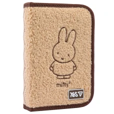 Пенал твердий "YES" /533750/ з 1 клапаном та прозорою кишенею  HP-04-N Miffy Bunny 14*21*4см (1/48)