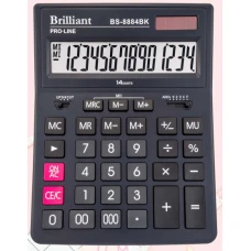 Калькулятор "Brilliant" /BS-8884BK/ настол.14-разр,2 пам.205*155
