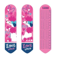 Закладки 2D "1В" /707341/ "Love XOXO" + лін.15см + табл. множ., 19*4,5 см (1/100)