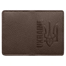 Обкладинка ID Паспорт "4PROFI" /53829/100/ екошкіра Ukraine Тризуб тиснення (Франклін темний нікель) (1/25)